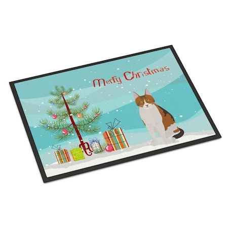 Carolines Treasures 24 x 36 in. Aegean Cat Merry Christmas Indoor or Outdoor Mat CK4740JMAT